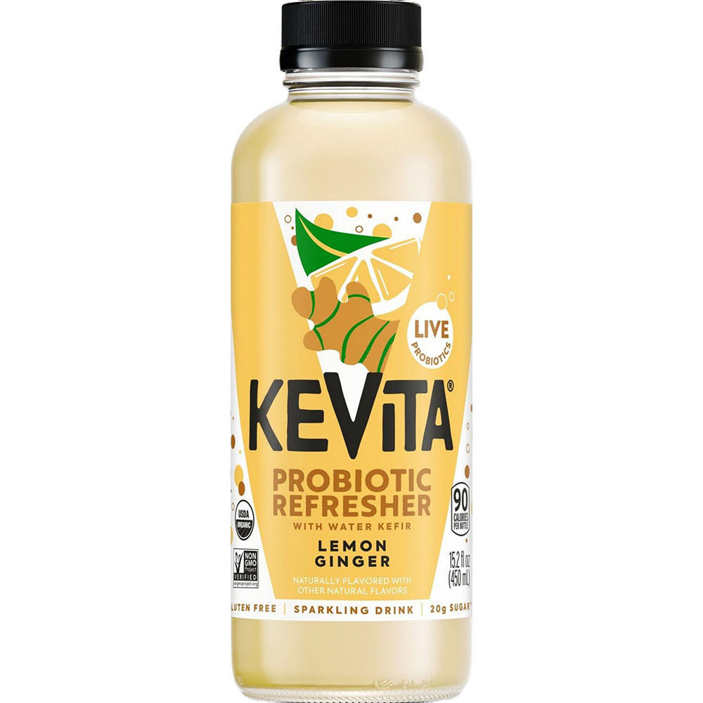 KeVita Lemon Ginger Sparkling Probiotic Drink, 15.2 oz