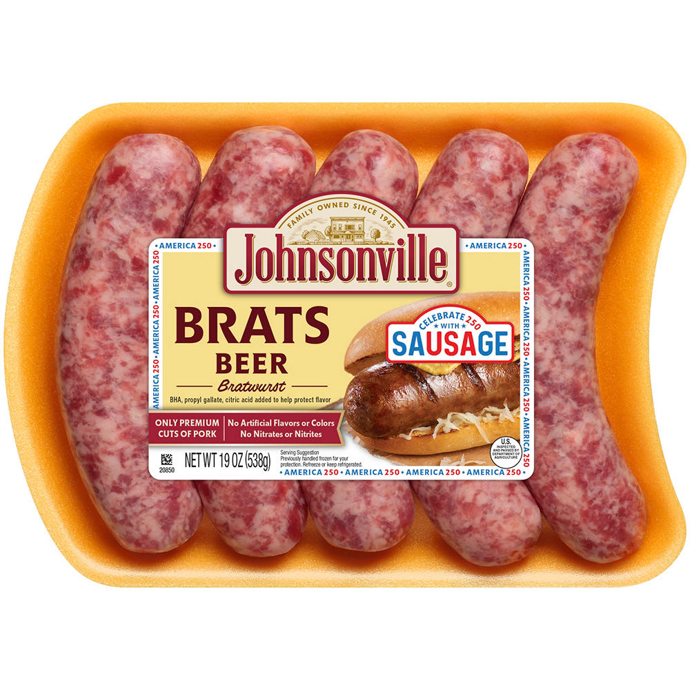 Johnsonville Beer Brats Bratwurst Links, 19 oz