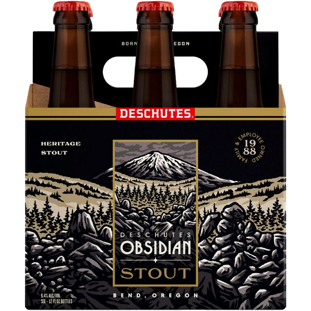 Deschutes Obsidian Stout  Craft Beer 6 pk  Bottles, 12 oz