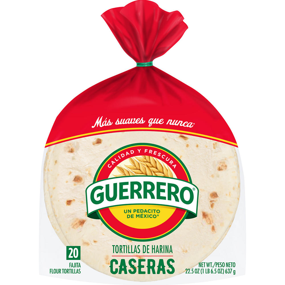Guerrero Caseras Flour Tortillas, Fajita Size, 20 ct