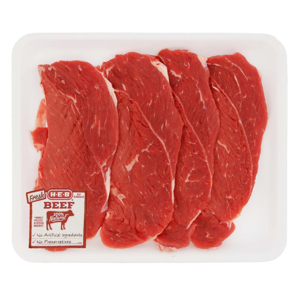 H-E-B Beef Shoulder Steak Milanesa Value Pack, USDA Select, Avg. 1.3 lbs