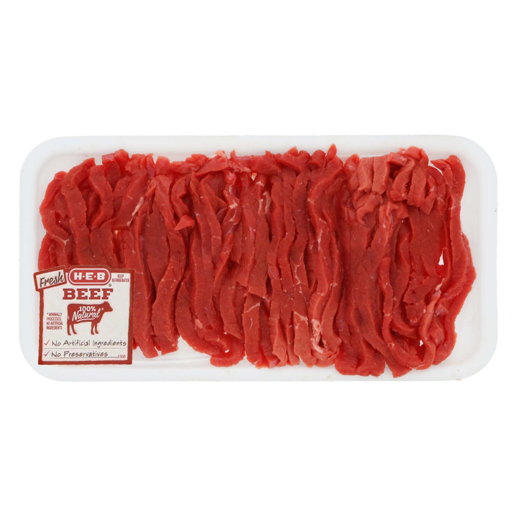 H-E-B Stir Fry Beef - USDA Select, Avg. 0.95 lb