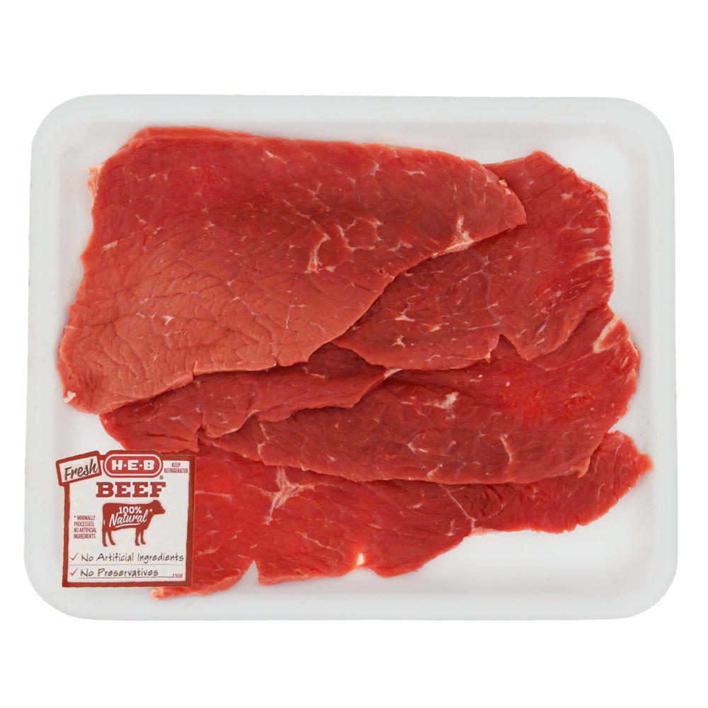 H-E-B Boneless Beef Bottom Round Steak Milanesa Steak - USDA Select, Avg. 0.81 lb