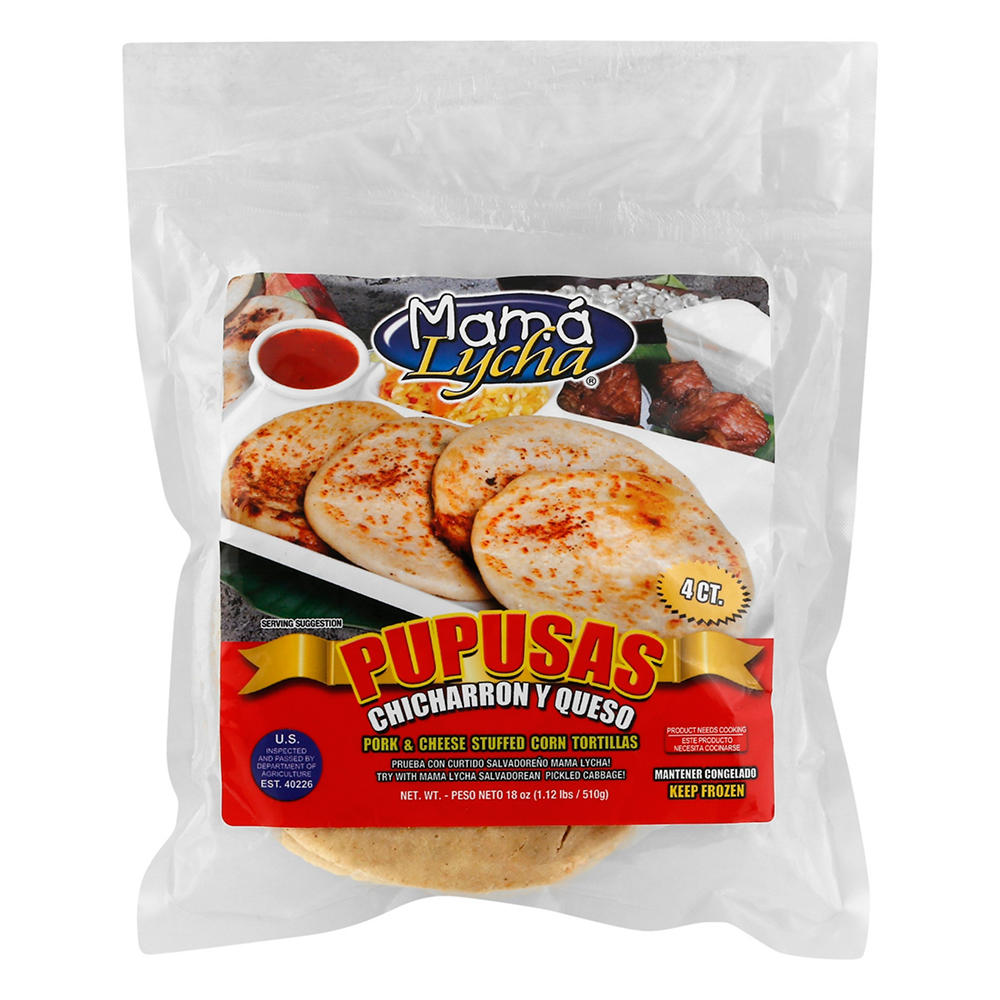 Mama Lycha Pupusas Chicharron Y Queso, 4 ct