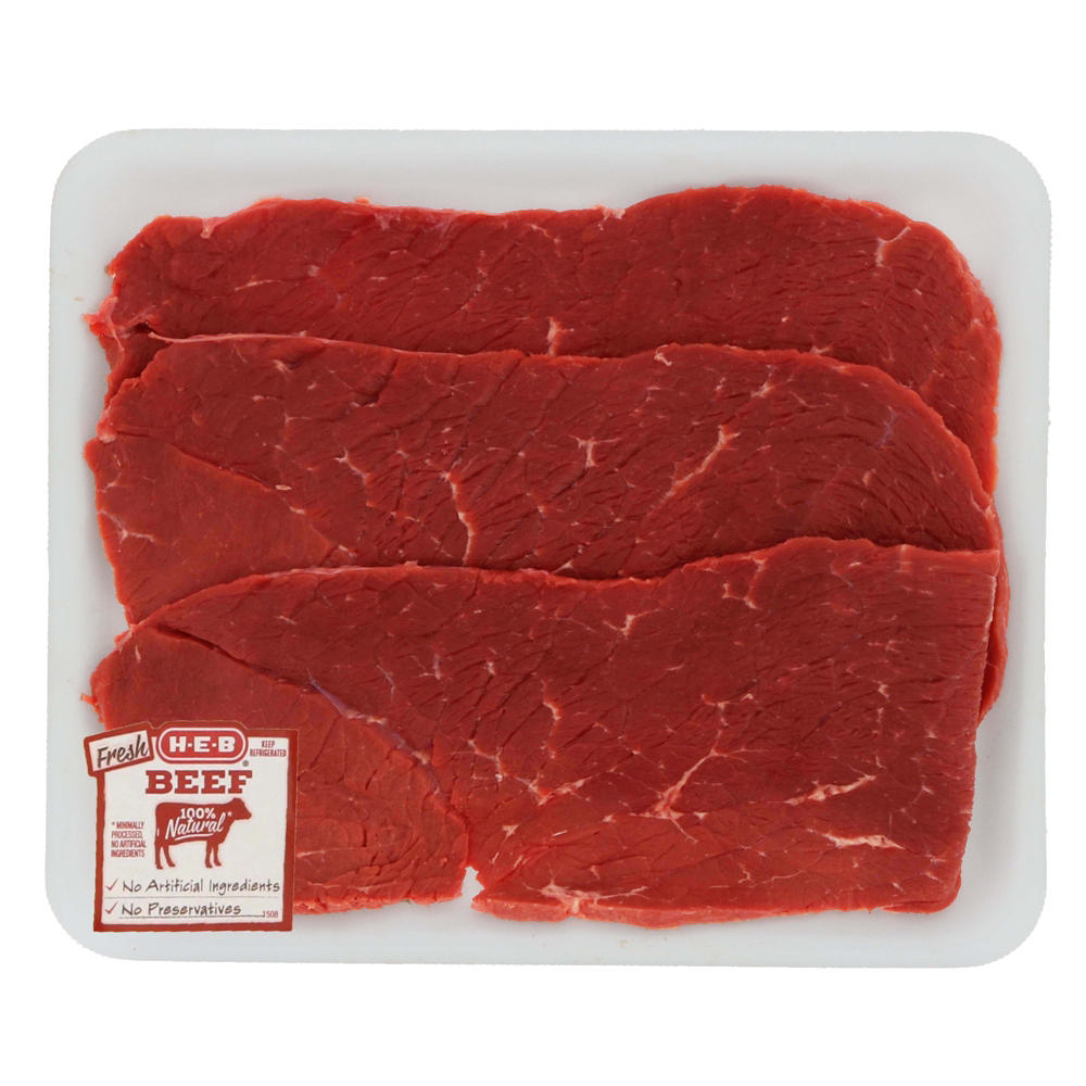 H-E-B Beef Top Round Milanesa Wafer Thin Value Pack, USDA Select, Avg. 1.46 lbs