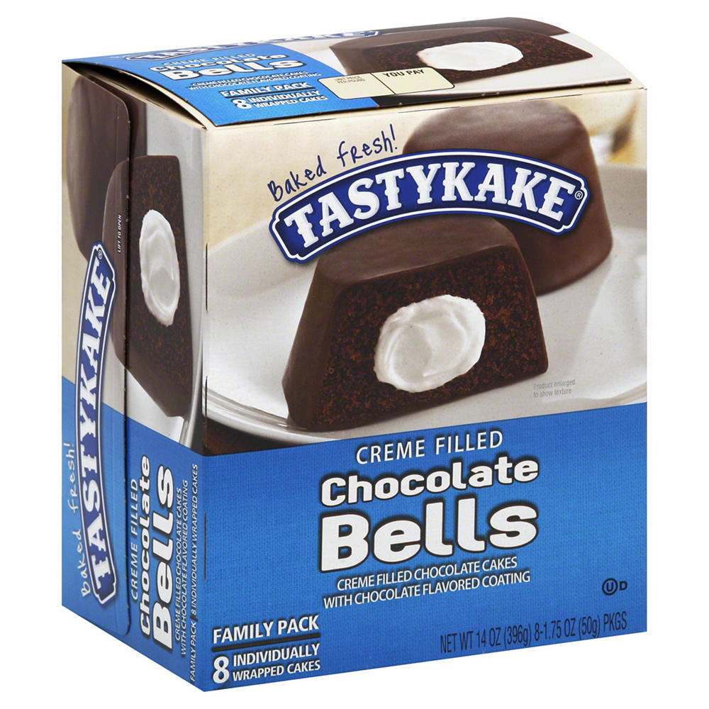 Tastykake Creme Filled Chocolate Bells, 8 ct