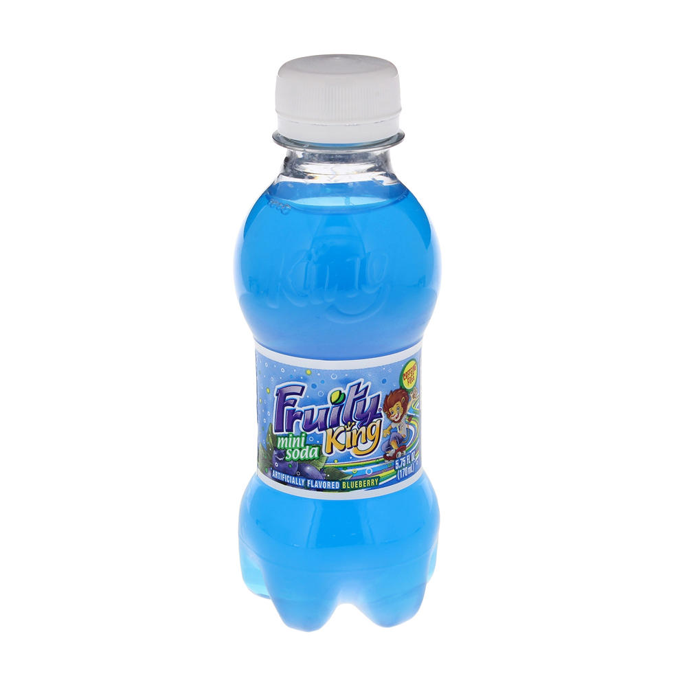 Fruity King Mini Blueberry Soda, 5.75 oz