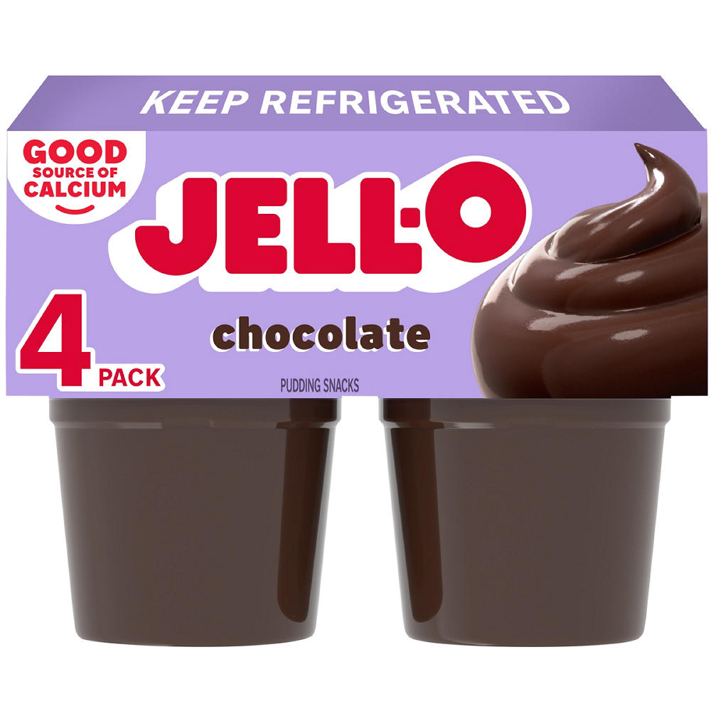 Jell-O Chocolate Pudding Snacks, 4 ct