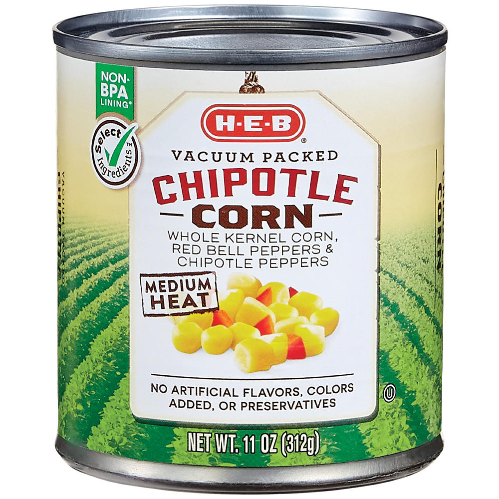 H-E-B Chipotle Corn Medium Heat, 11 oz