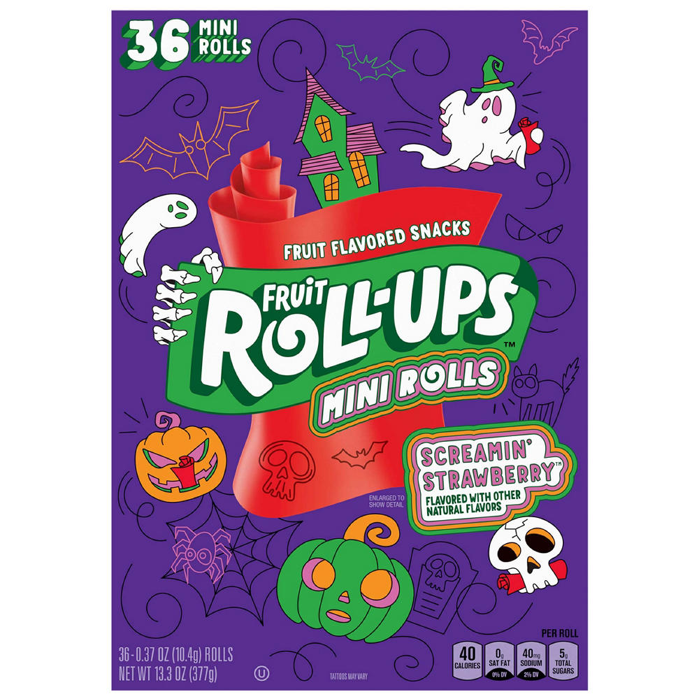 Fruit Roll-Ups Halloween Mini Rolls, 36 ct