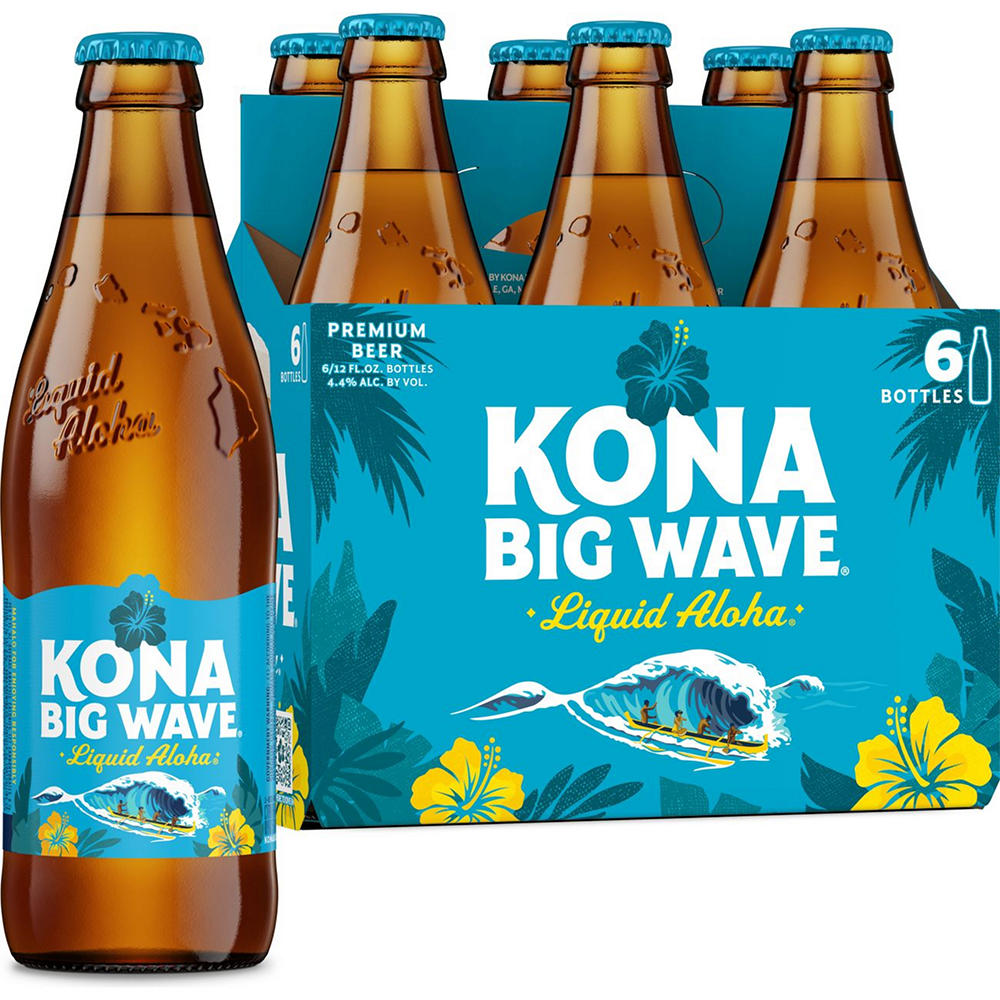 Kona Big Wave Golden Ale Craft Beer 6 pk Bottles, 12 oz