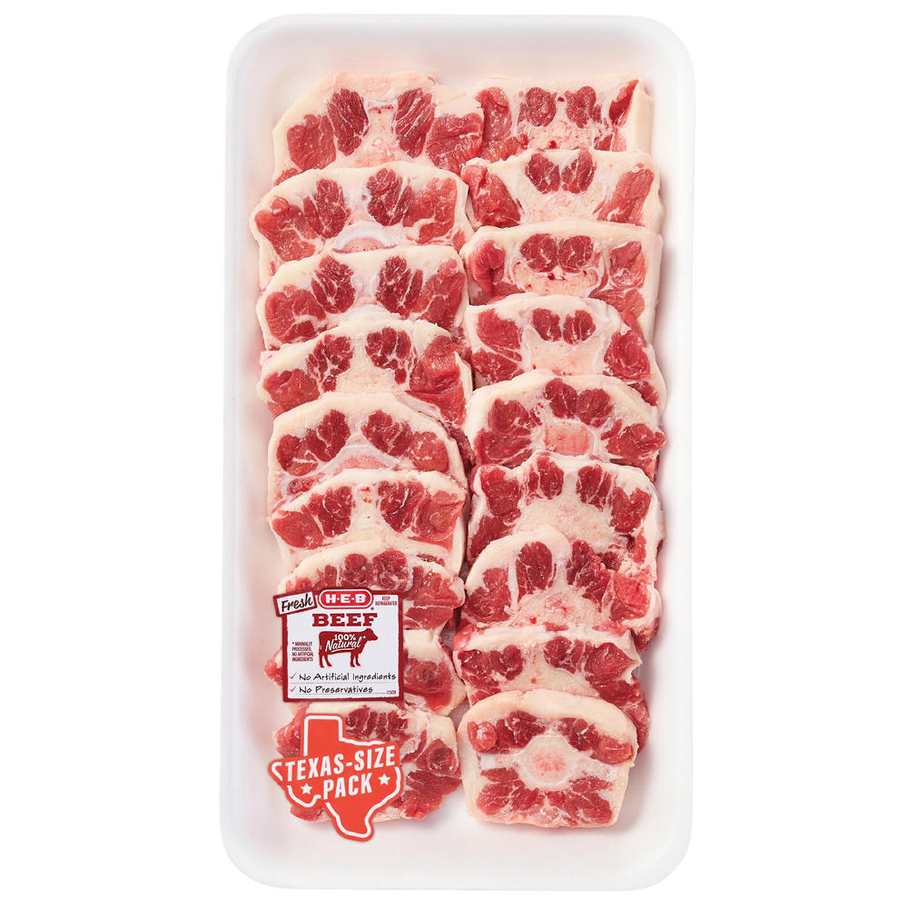 H-E-B Thin-Sliced Beef Oxtails - Texas-Size Pack, Avg. 2.8 lbs
