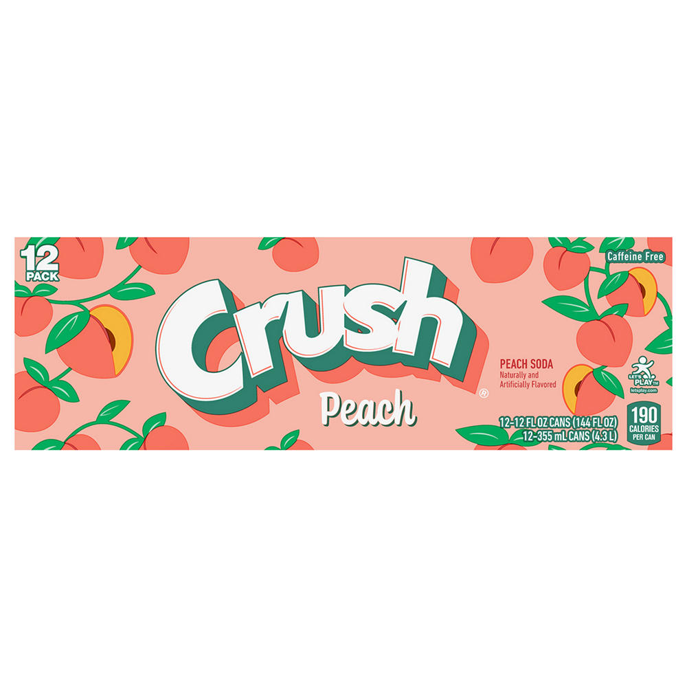 Crush Peach Soda 12 pk Cans, 12 oz