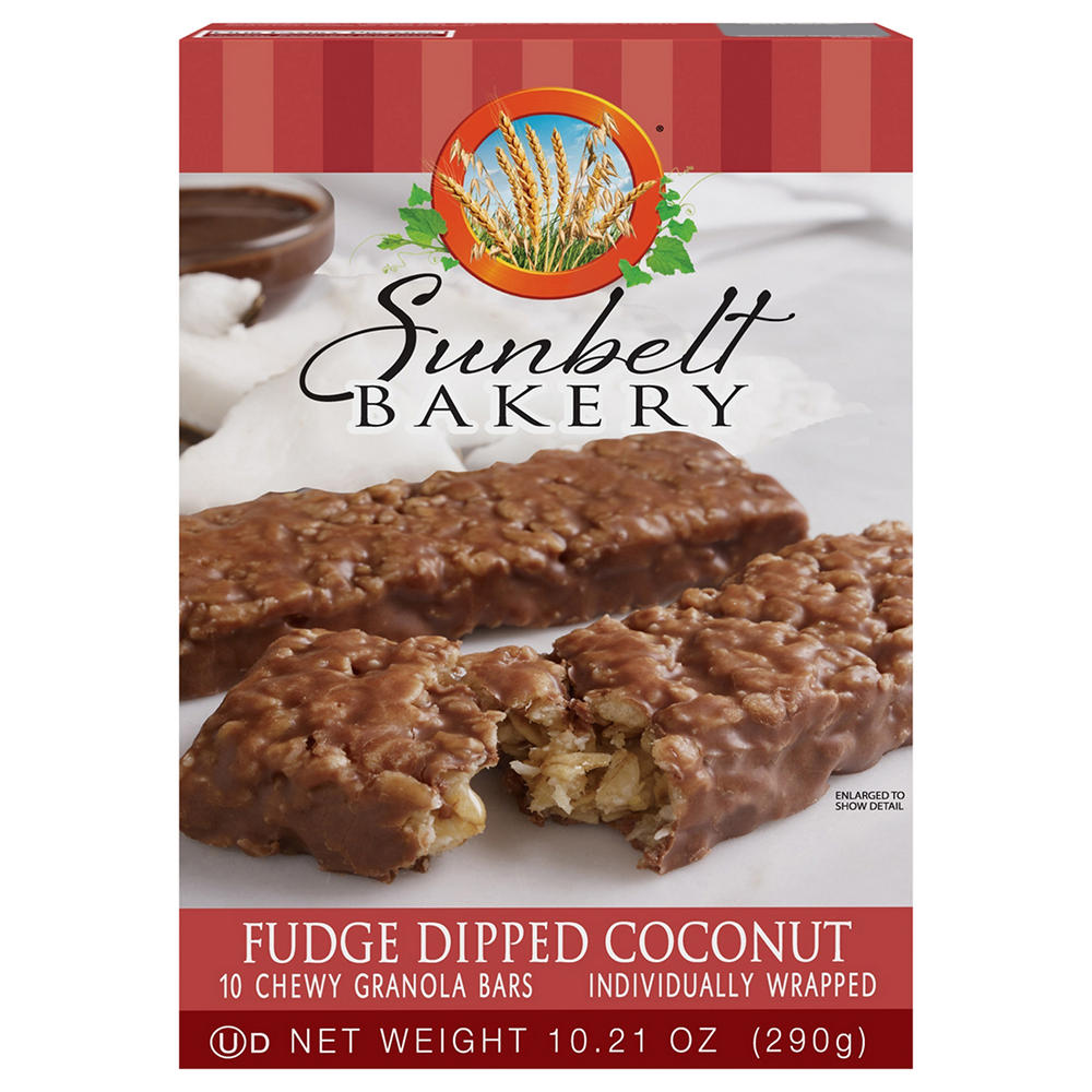 Sunbelt Fudge Dipped Coconut Chewy Granola Bars, 10 ct