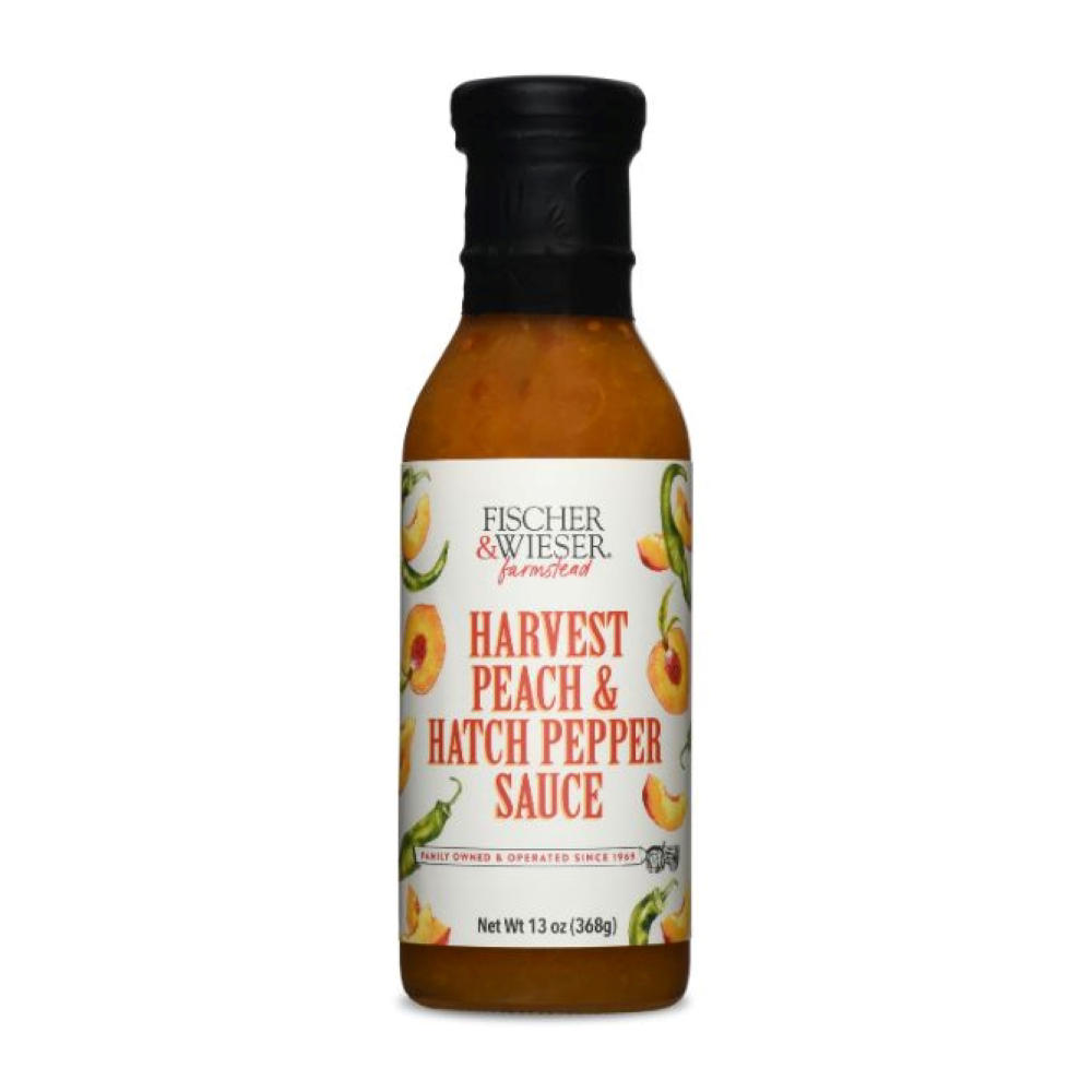 Fischer & Wieser Peach & Hatch Pepper Sauce, 13 oz