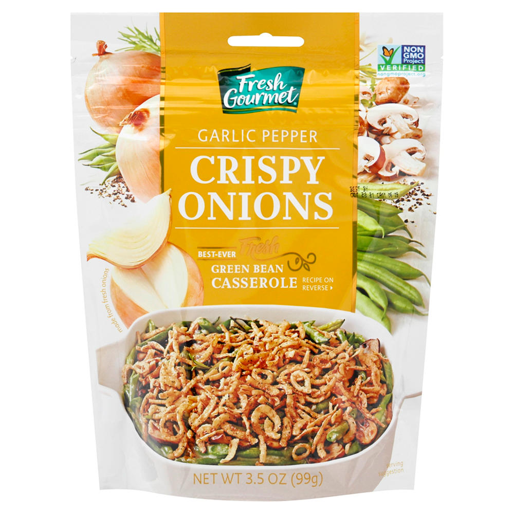Fresh Gourmet Garlic Pepper Crispy Onions, 3.5 oz