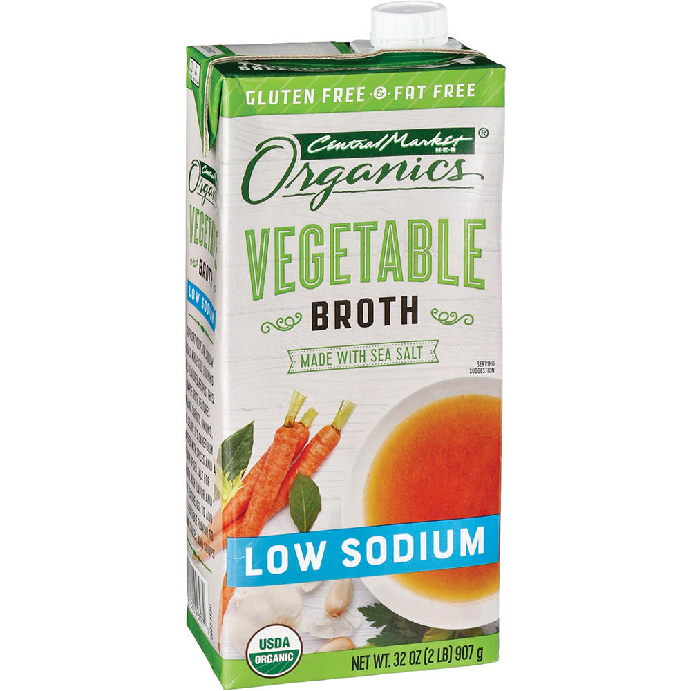 Central Market Organics Low Sodium Vegetable Broth, 32 oz