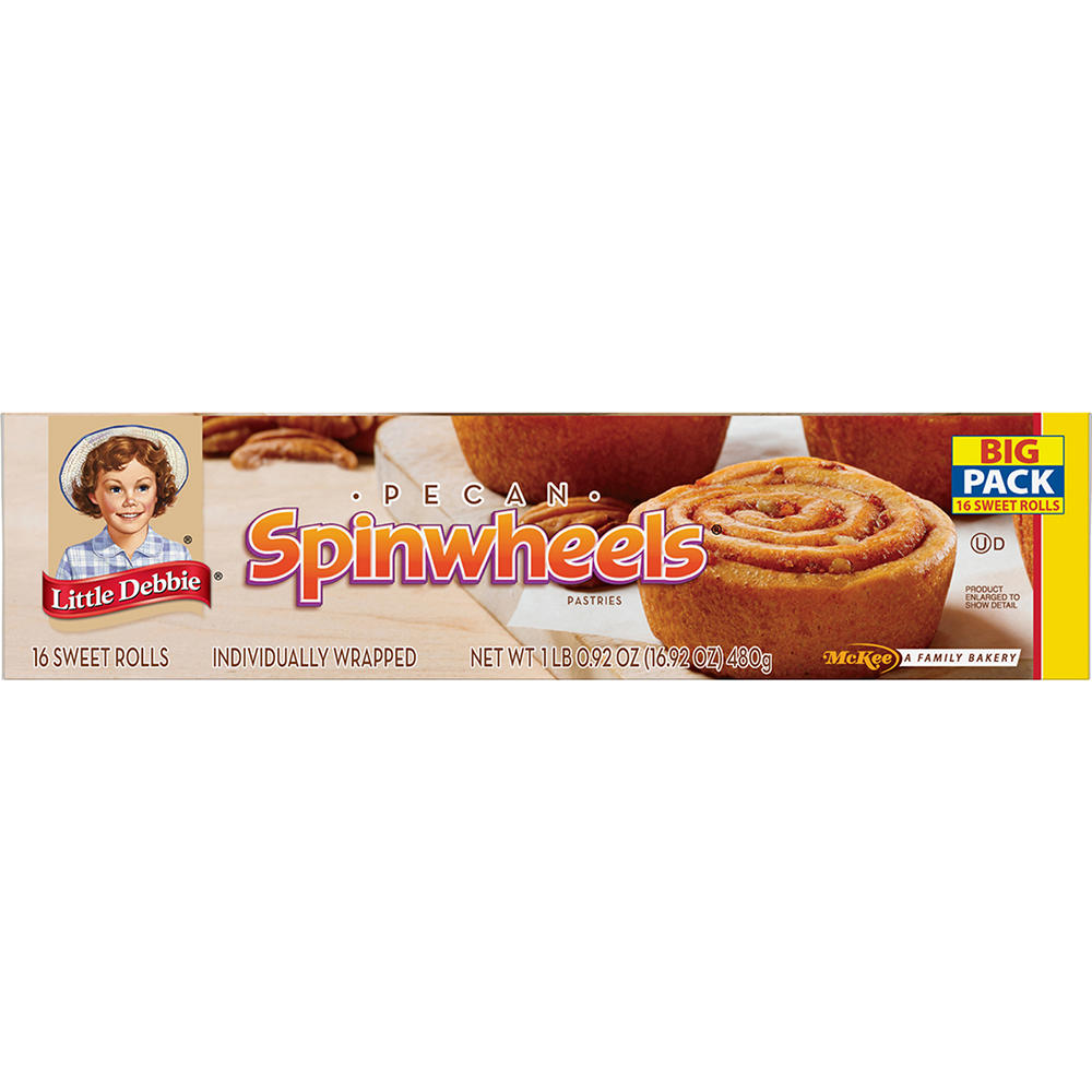 Little Debbie Bigger Pecan Spinwheels Sweet Rolls - Big Pack, 16 ct