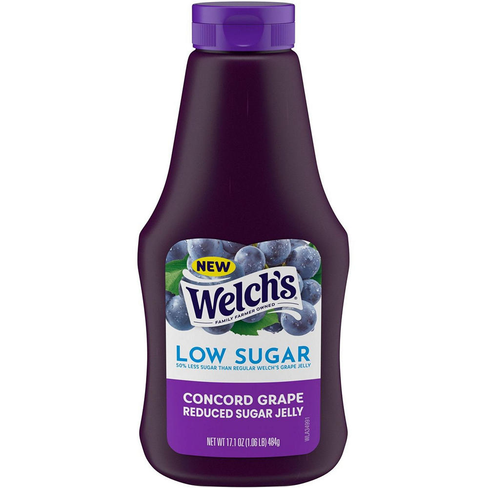 Welch's Reduced Sugar Concord Grape Jelly, 17.1 oz