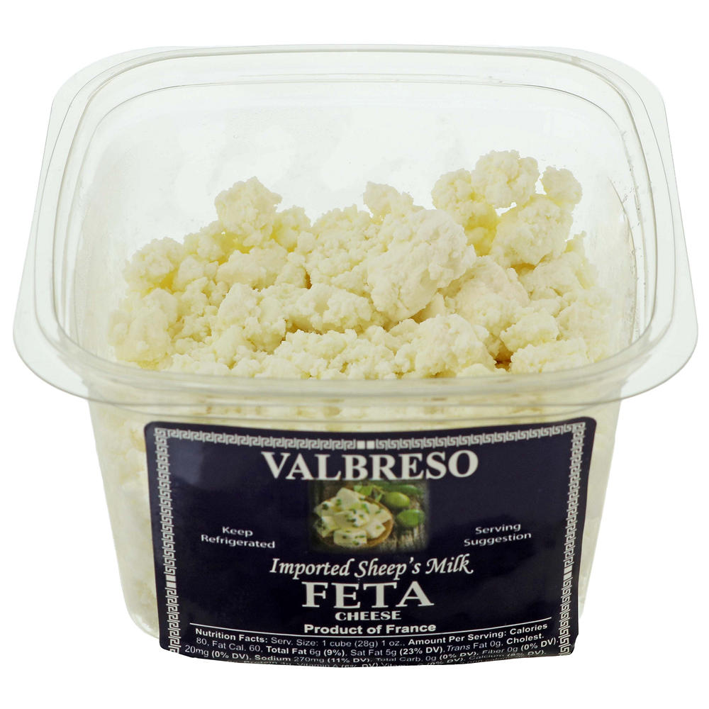 Valbreso French Sheep's Milk Feta Cheese, Avg. 0.45 lb