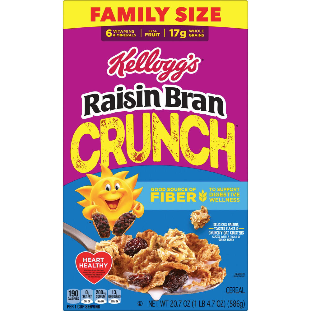 Kellogg's Raisin Bran Crunch Original Cold Breakfast Cereal - Family Size, 20.7 oz