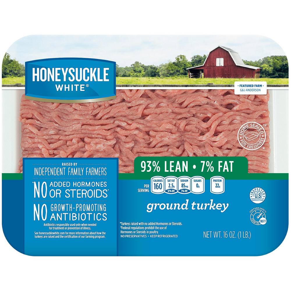 Honeysuckle White Ground Turkey, 93% Lean, 16 oz