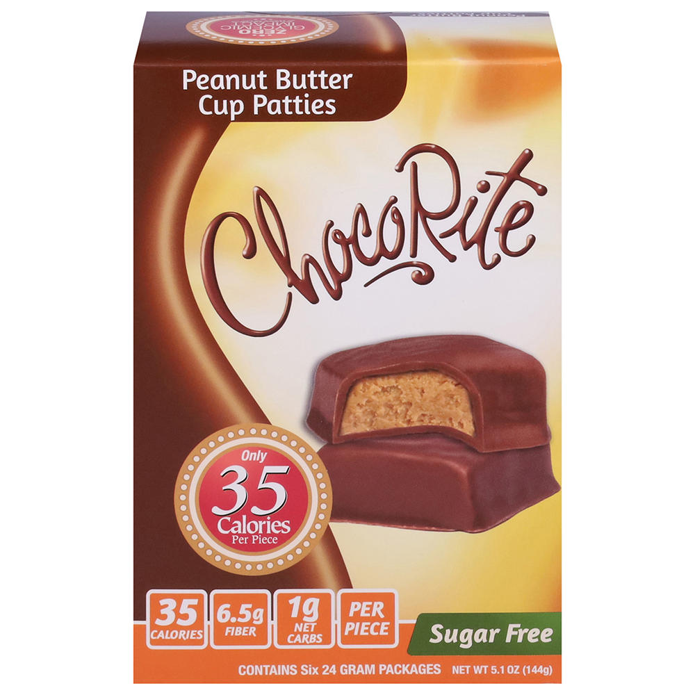 ChocoRite Sugar Free Peanut Butter Cup Patties Value Pack, 6 CT