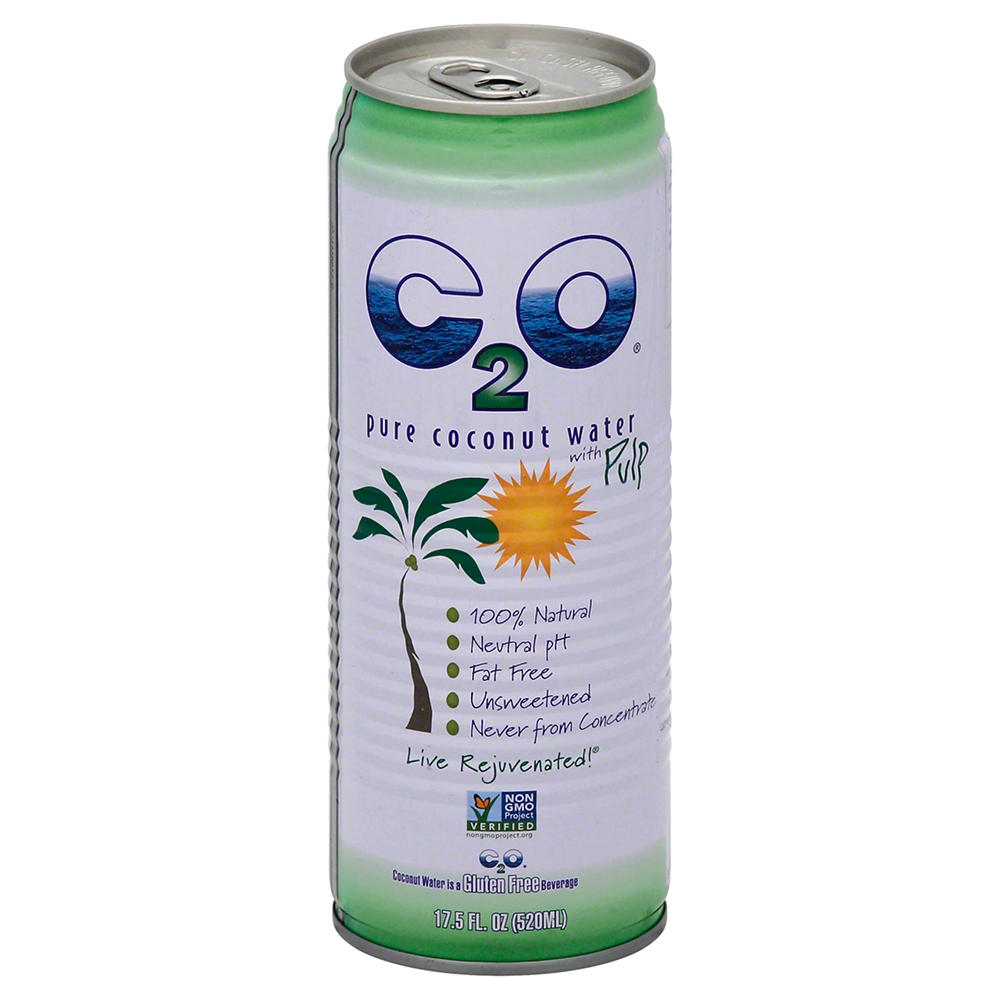C2O Pure Coconut Water with Pulp, 17.5 oz