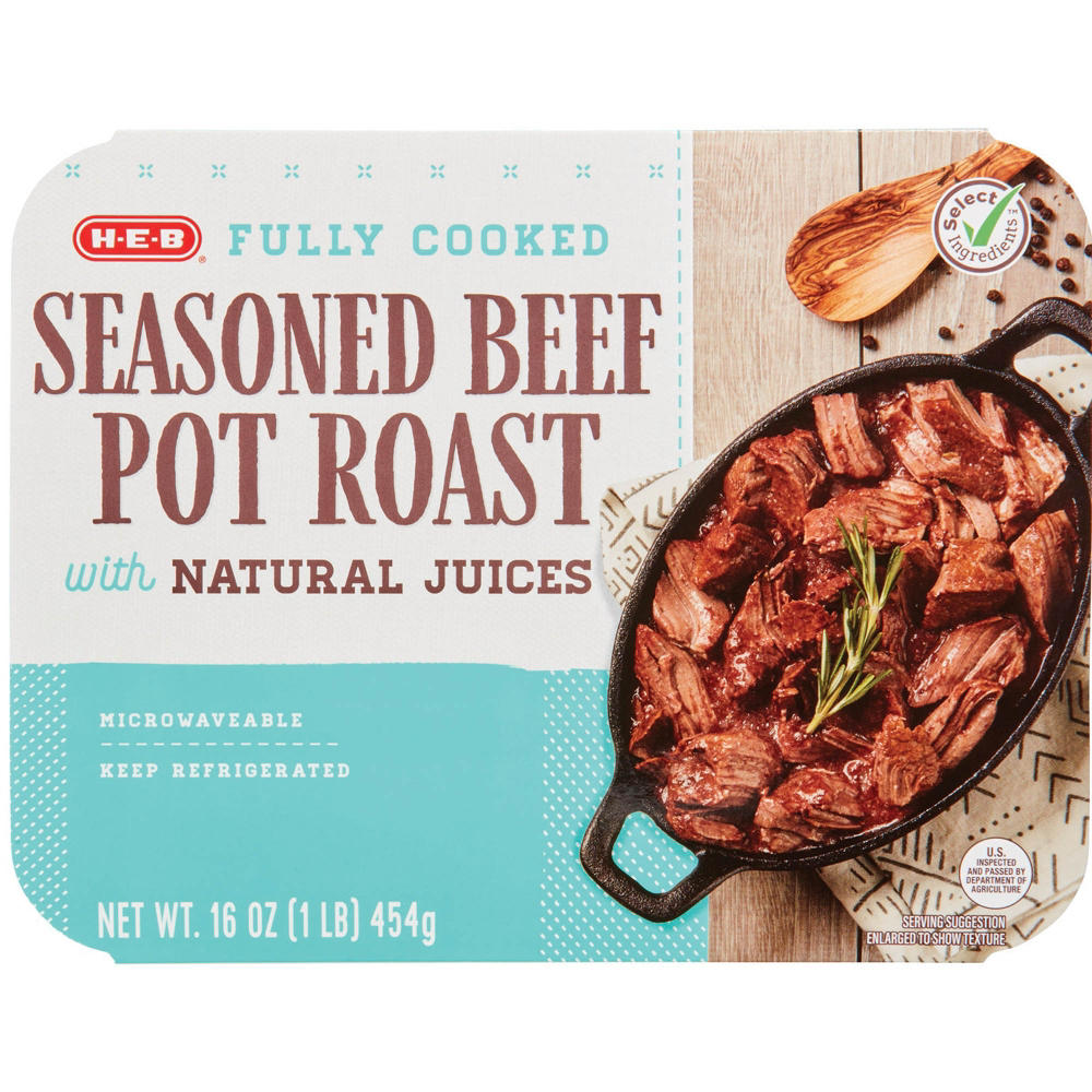 H-E-B Fully Cooked Seasoned Beef Pot Roast, 16 oz