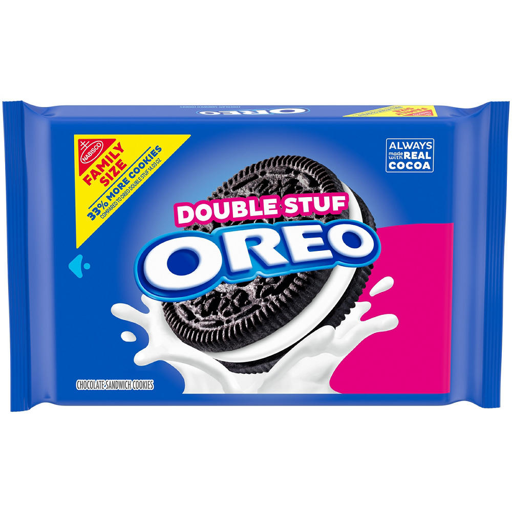 OREO Double Stuf Chocolate Sandwich Cookies - Family Size, 18.71 oz