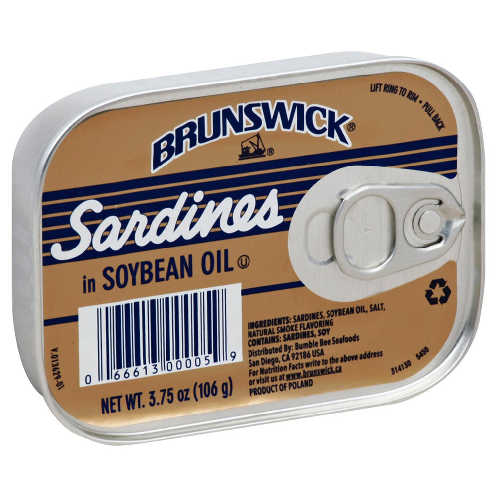 Brunswick Sardines in Soybean Oil, 3.75 oz