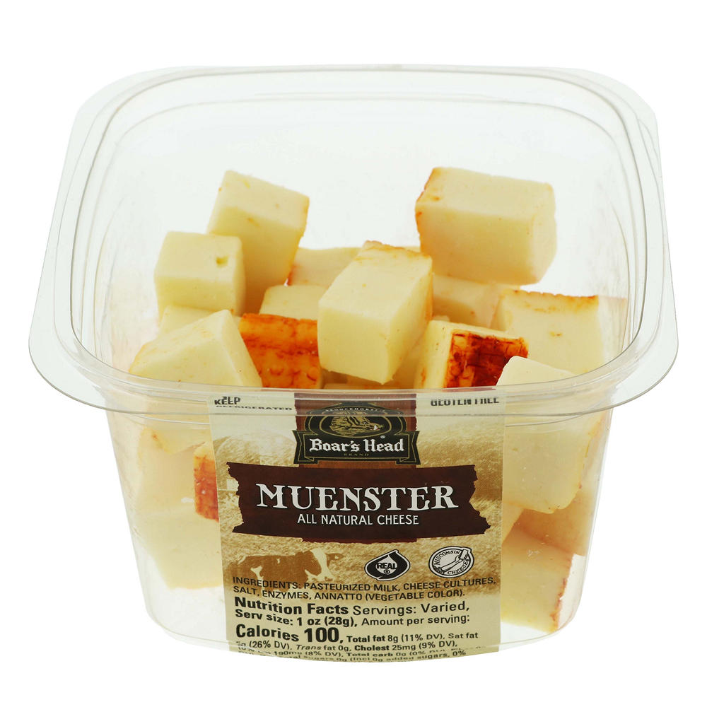 Boar's Head Muenster Cheese Cubes, Avg. 0.5 lb