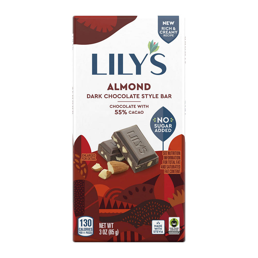 Lily's Almond Dark Chocolate Style Bar, 3 oz