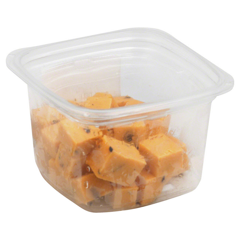 H-E-B Deli Mediterranean Cheddar Cheese Cubes, Avg. 0.45 lb