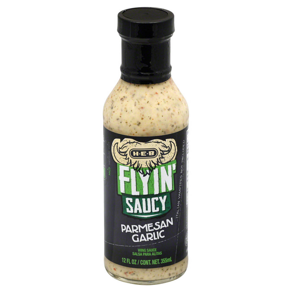 H-E-B Flyin' Saucy Wing Sauce - Parmesan Garlic, 12 oz