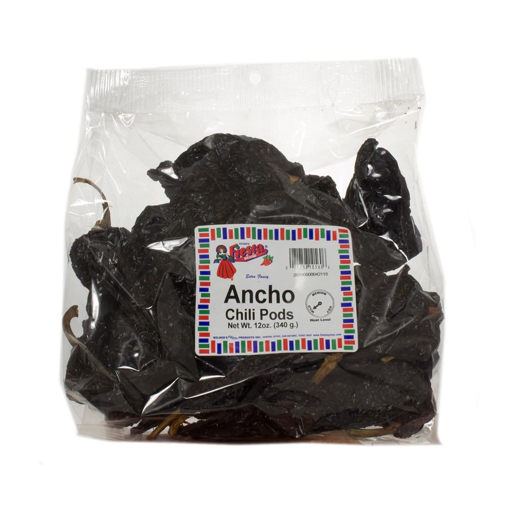 Bolner's Fiesta Ancho Chili Pods, 12 oz