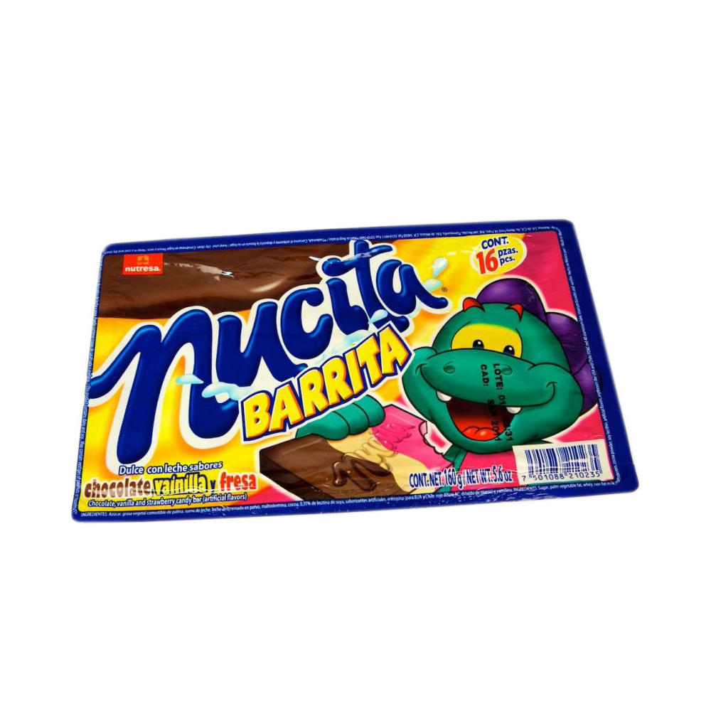 Nutresa Nucita Barrita Chocolate, Vanilla & Strawberry Candy Bars, 5.6 oz