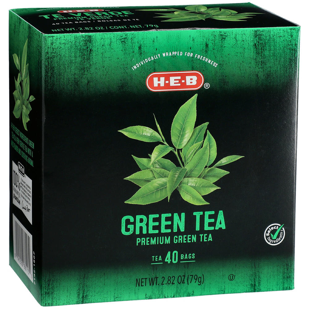 H-E-B Green Tea Bags, 40 ct