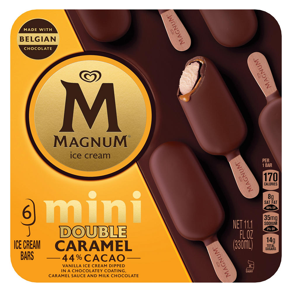 Magnum Mini Double Caramel Ice Cream Bars, 6 ct