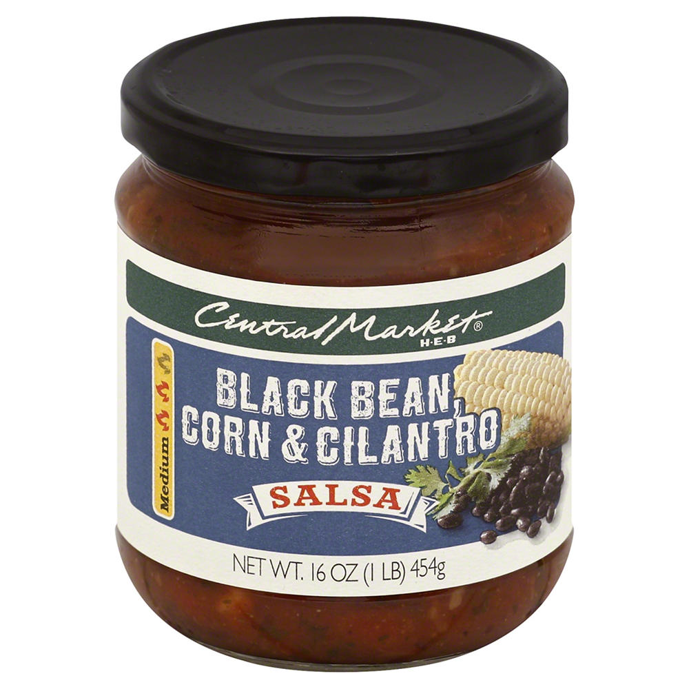 Central Market Medium Black Bean, Corn & Cilantro Salsa, 16 oz