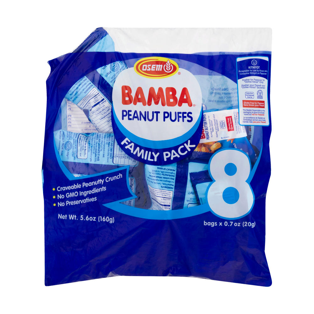 Osem Bamba Peanut Snack Family Pack, 8 ct