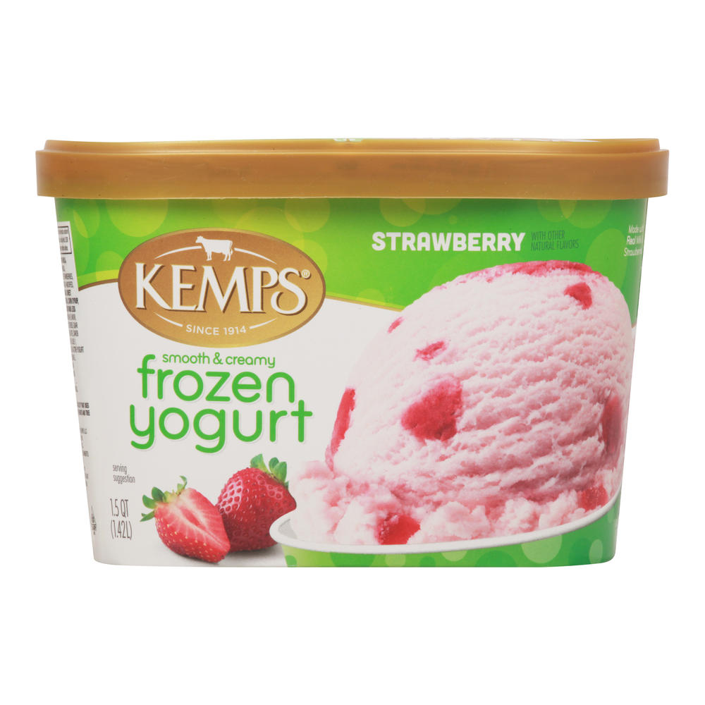 Kemps Strawberry Frozen Yogurt, 1.5 qt