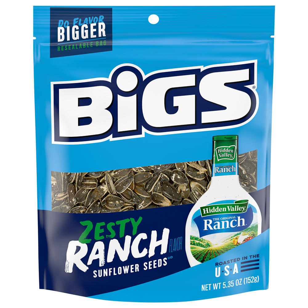 BIGS Sunflower Seeds - Zesty Ranch Flavored, 5.35 oz