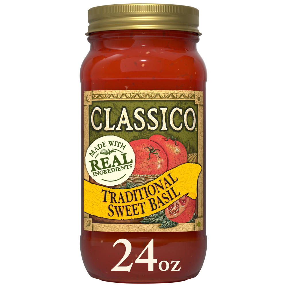 Classico Traditional Sweet Basil Pasta Sauce, 24 oz
