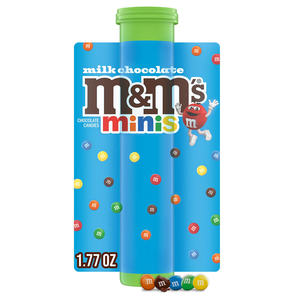 M&M'S Minis Milk Chocolate Candy Mega Tube, 1.77 oz