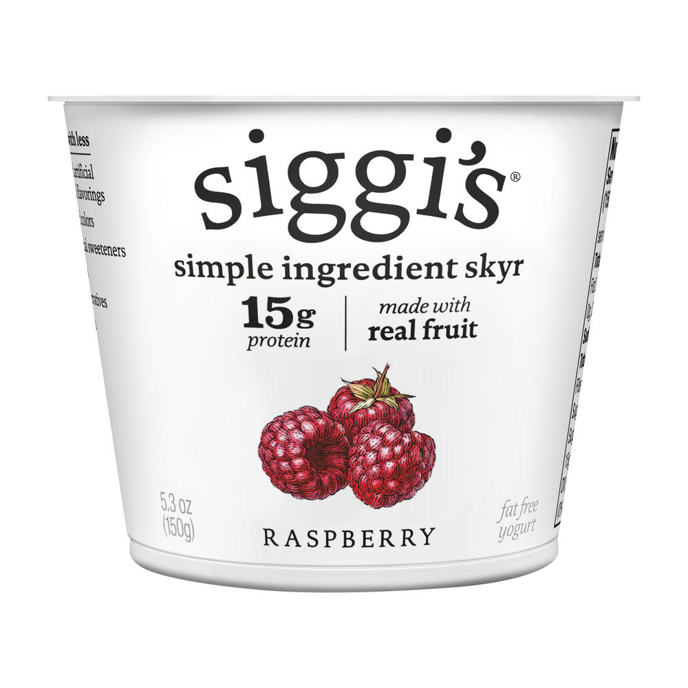 Siggi's Non-Fat Strained Icelandic Style Skyr Yogurt - Raspberry, 5.3 oz