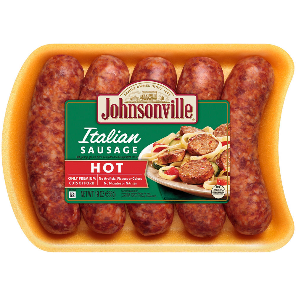 Johnsonville Pork Italian Sausage Links - Hot, 5 ct