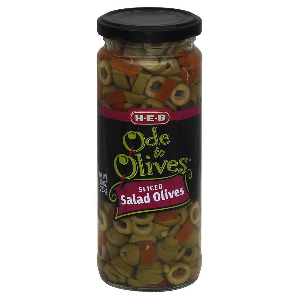 H-E-B Ode to Olives Sliced Green Olives, 10 oz