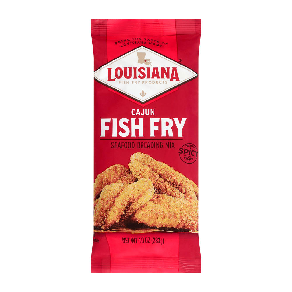 Louisiana Fish Fry Products Crispy Cajun Fish Fry Seasoning Breading Mix, 10 oz