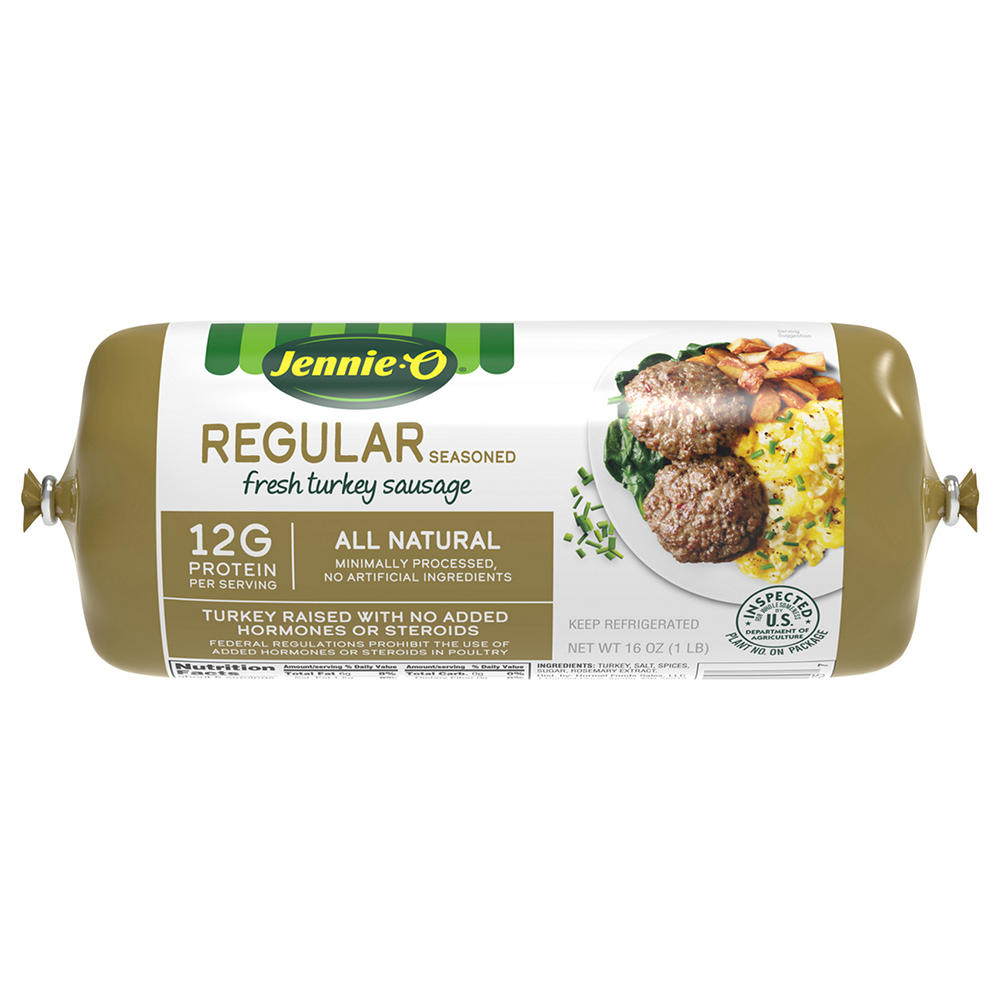 Jennie-O All Natural Turkey Breakfast Sausage - Regular, 16 oz